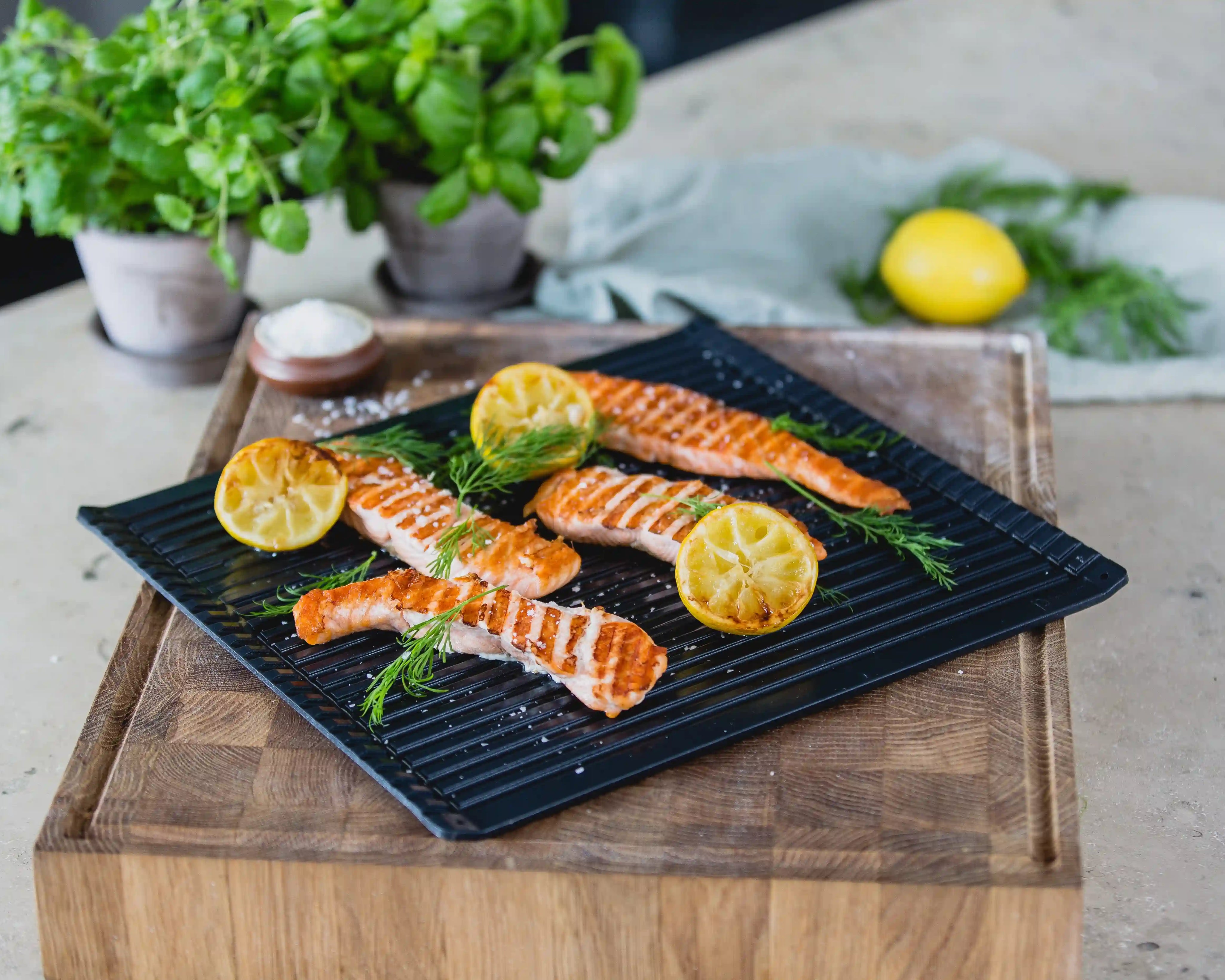 non-stick ugnsplåt, grillplåt, lax i ugn, enkel middag