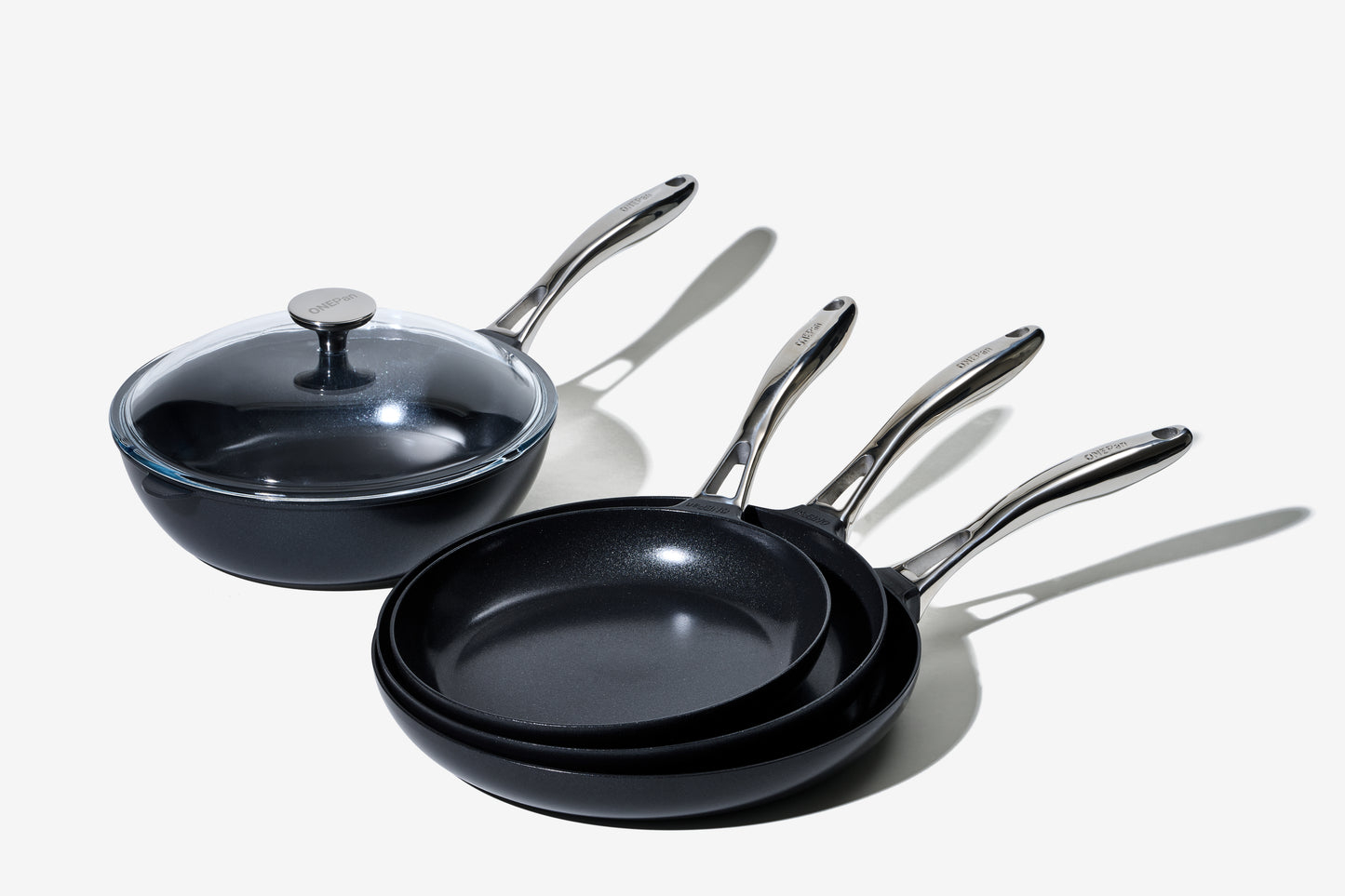 Frying pans + sauté pan, Ceramic Non-stick | 4-set