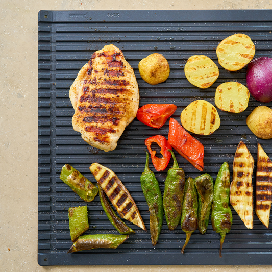 Grillade grönsaker och kyckling