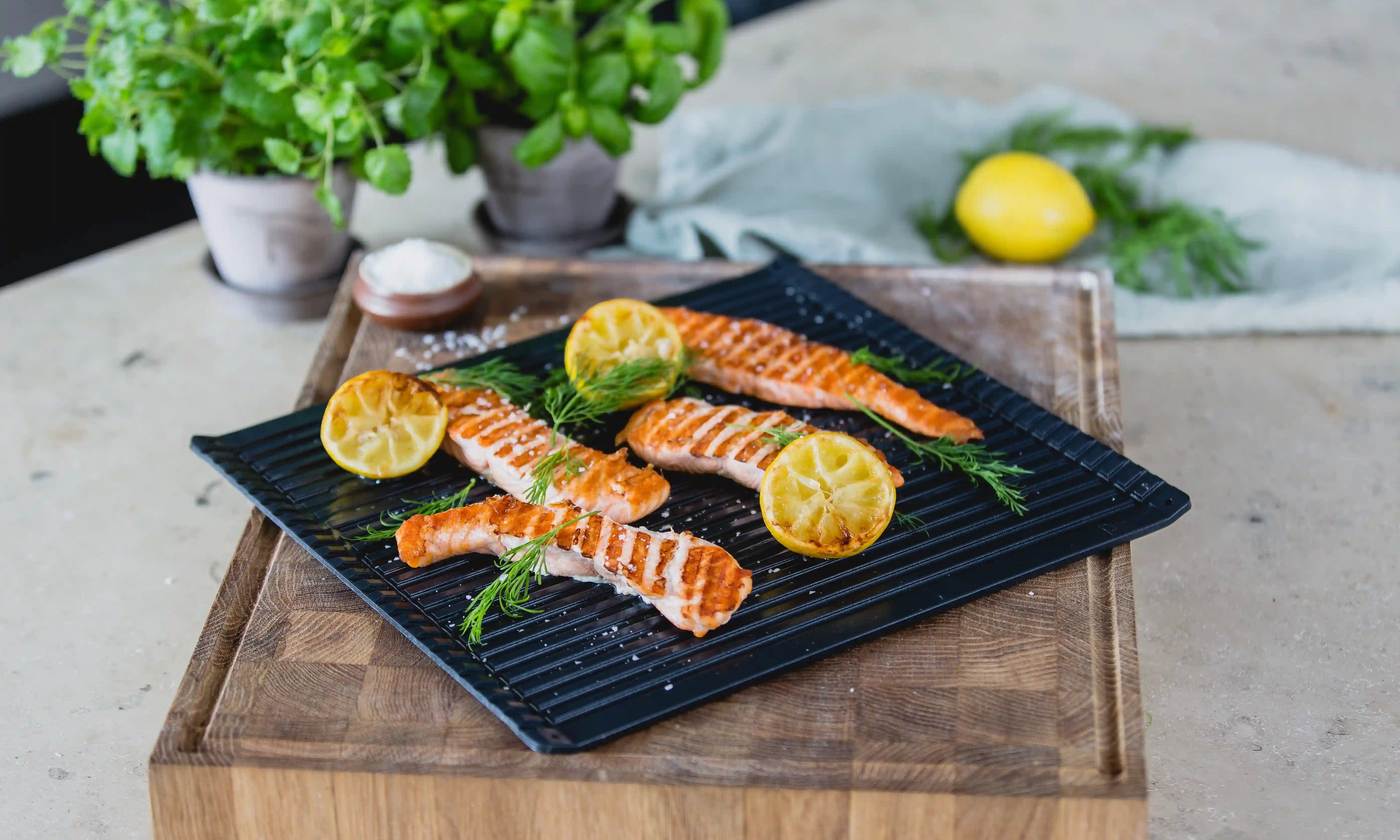 non-stick ugnsplåt, grillplåt, lax i ugn, enkel middag